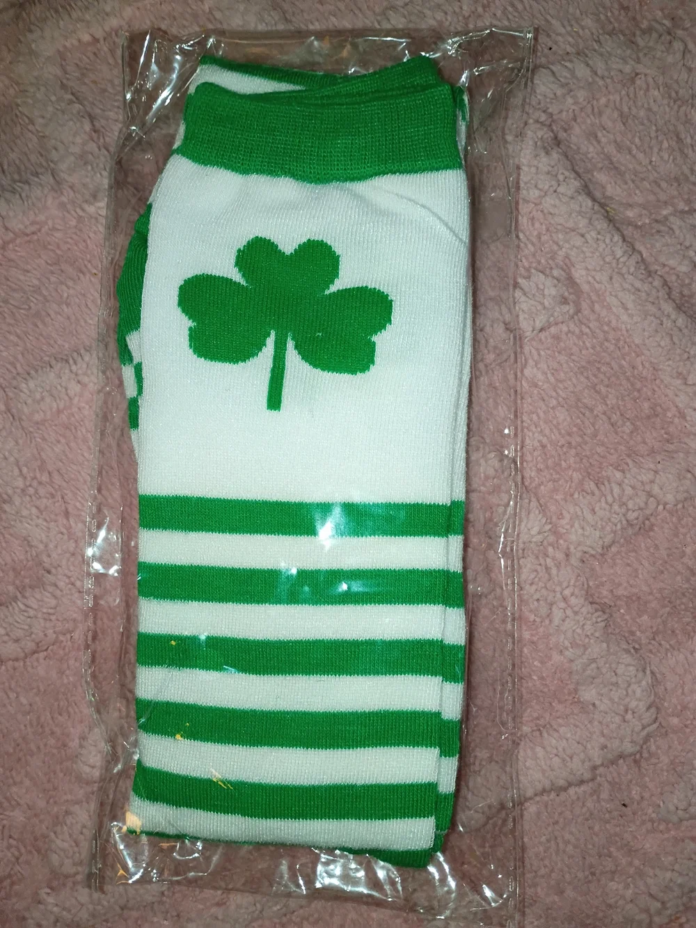 Green Shamrock Socks & Sequin Bow Tie Suspenders Set - Party Accessories NWT